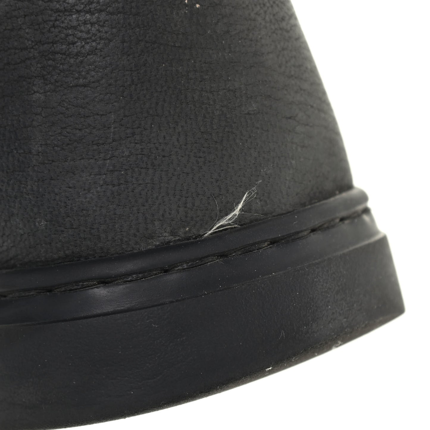 Suede Calfskin Goatskin Tweed High Top Sneakers 37 Black