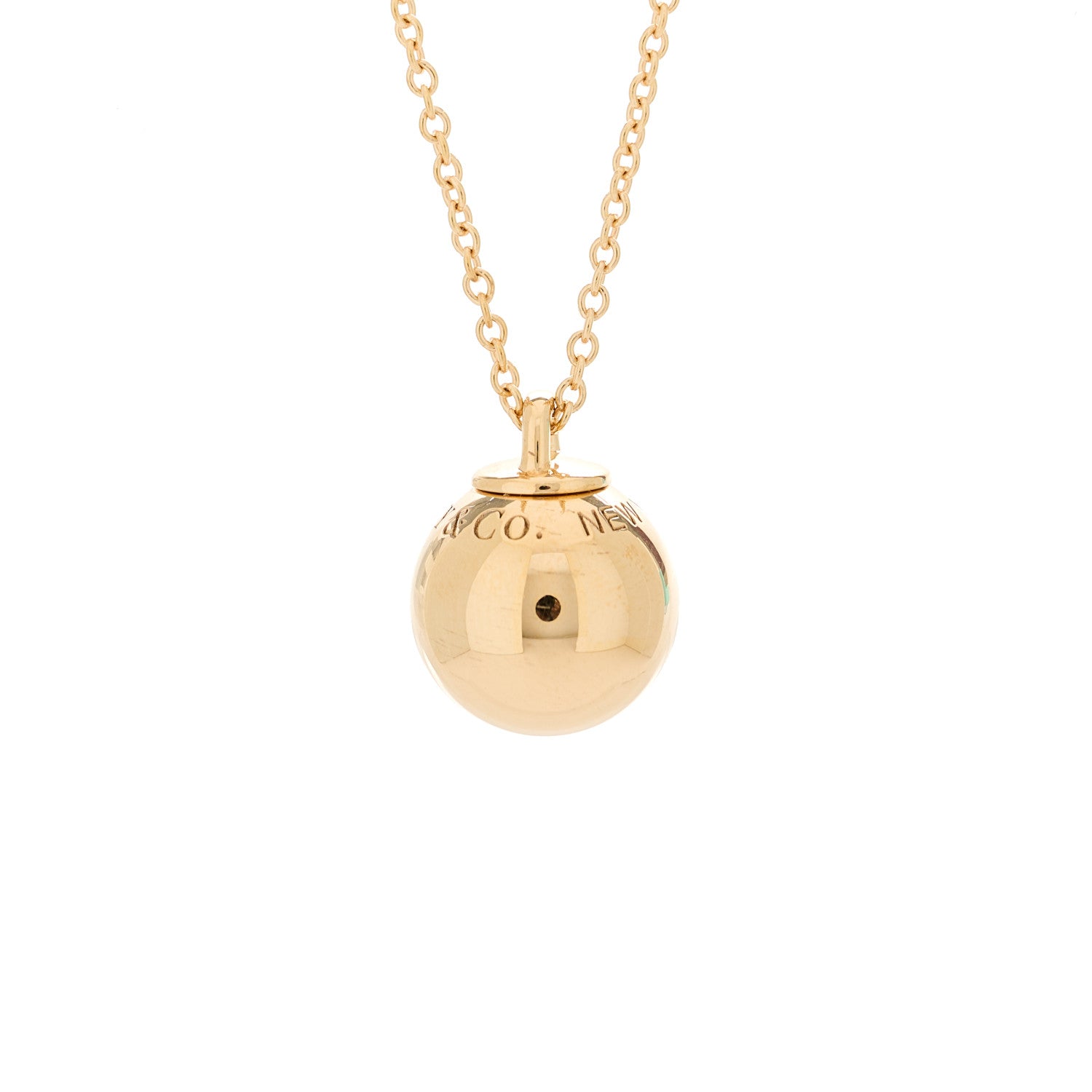 Tiffany 18K Rose Gold 12.75mm HardWear Ball Pendant Necklace 5 of 8