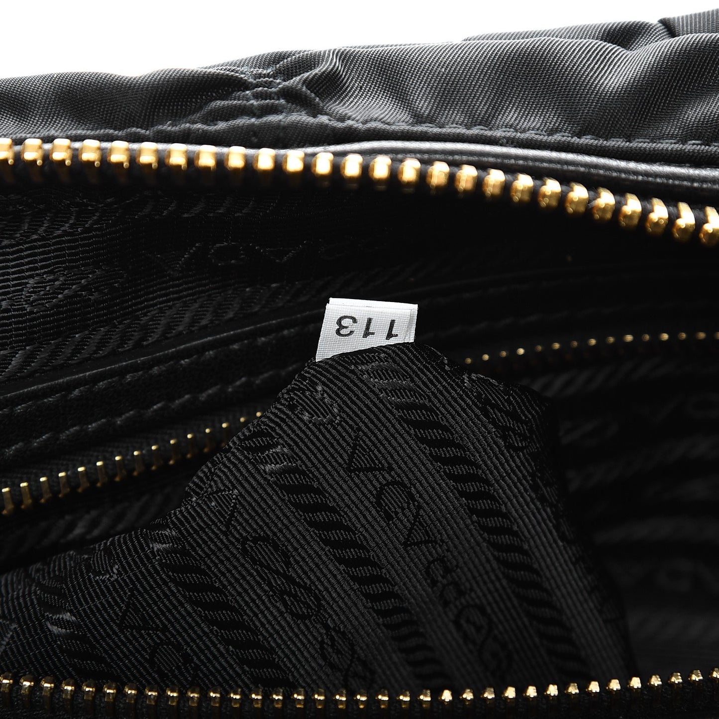 Tessuto Nylon Gaufre Shopping Satchel Black