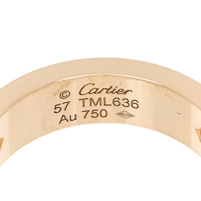 Cartier 18K Yellow Gold 3 Diamond 5.5mm LOVE Ring 57 8 4 of 5