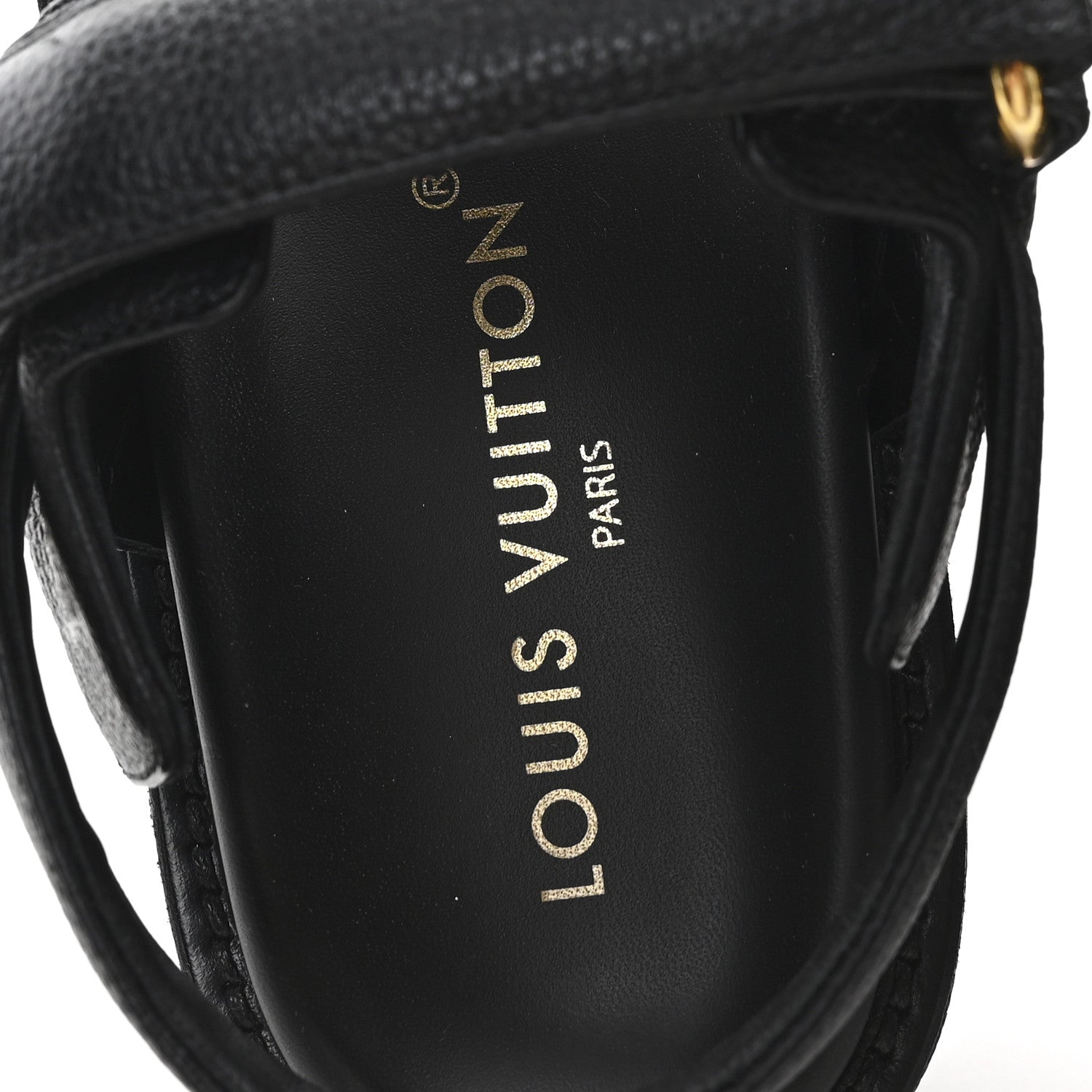 Louis Vuitton Lambskin Sunset Comfort Platform Sandals 39 Black