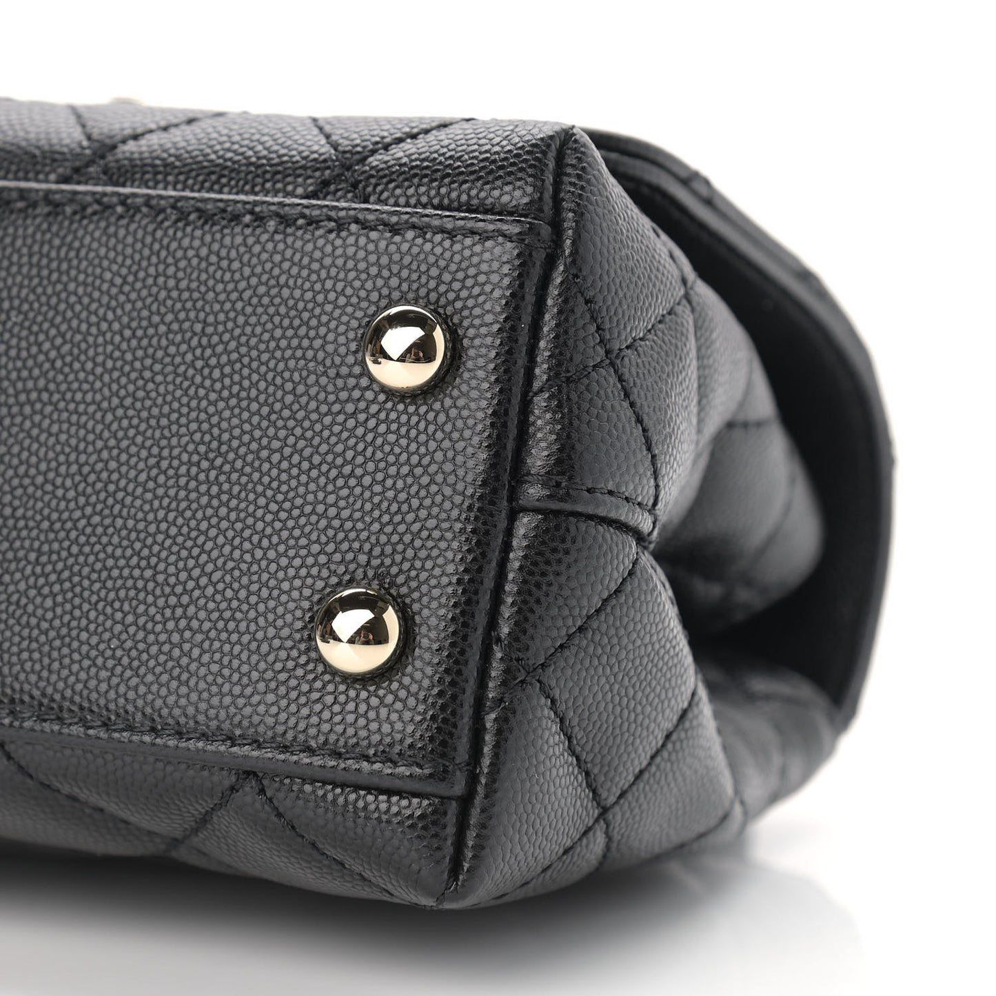 Caviar Quilted Extra Mini Coco Handle Flap Black