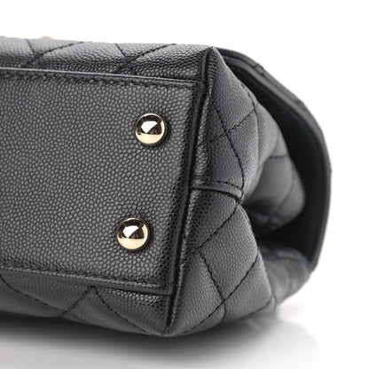 Chanel Caviar Quilted Extra Mini Coco Handle Flap Black 10 of 12