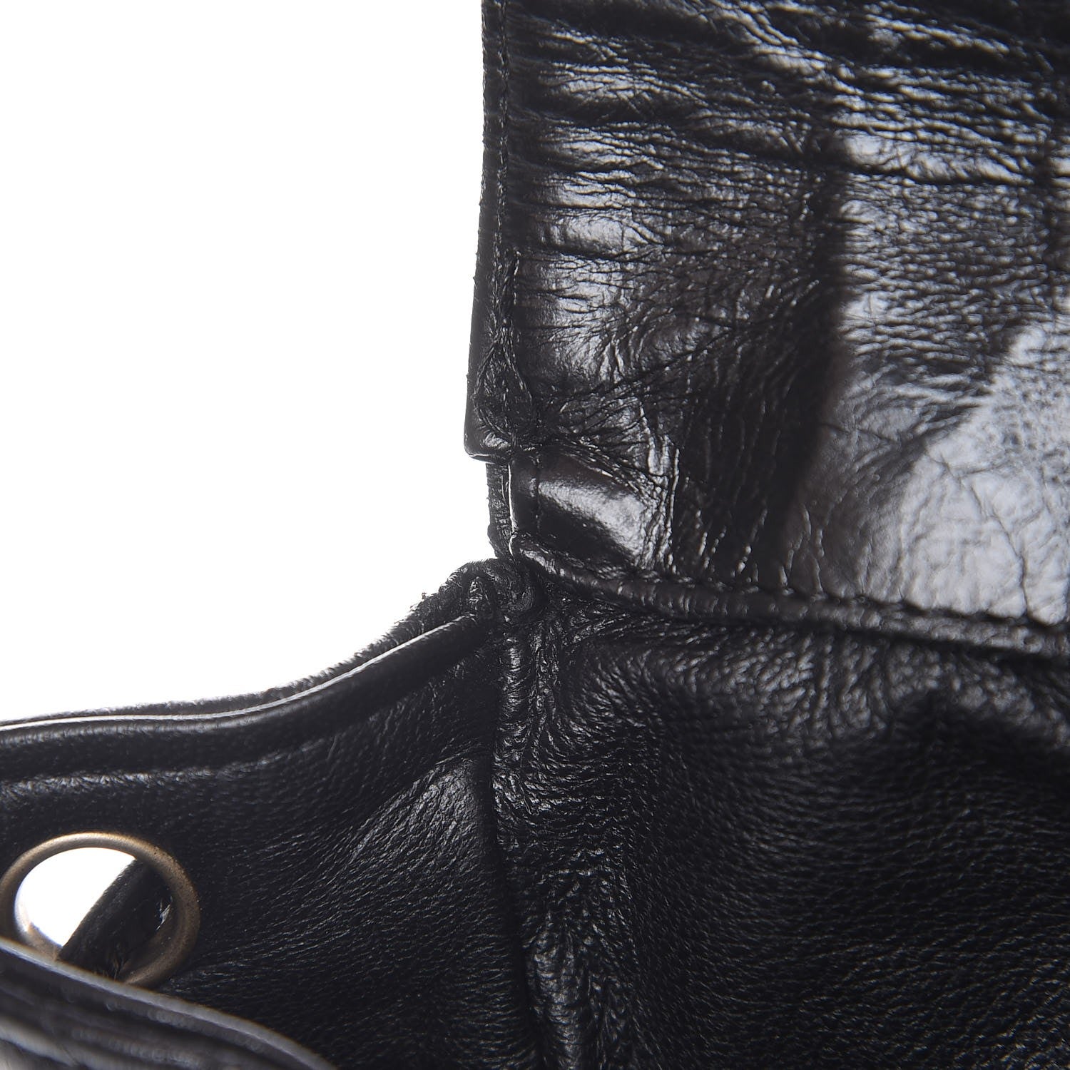Chanel Lambskin Quilted Drawstring Backpack Black 8 of 11