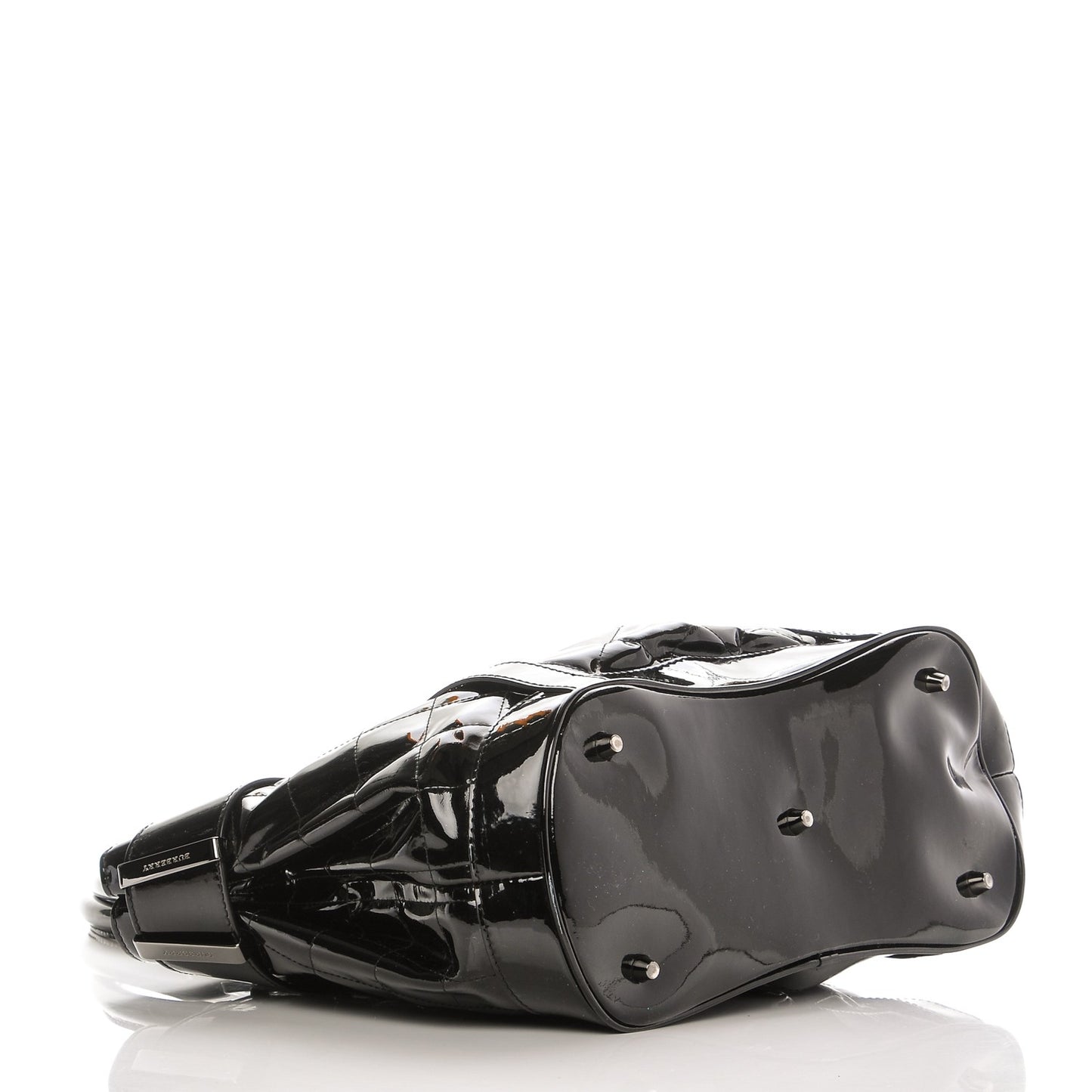 Patent Quilted Small Eastmore Landscape Tote Black