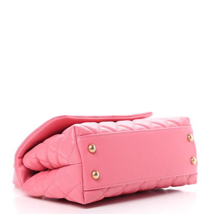 Chanel Caviar Quilted Mini Coco Handle Flap Dark Pink 4 of 11