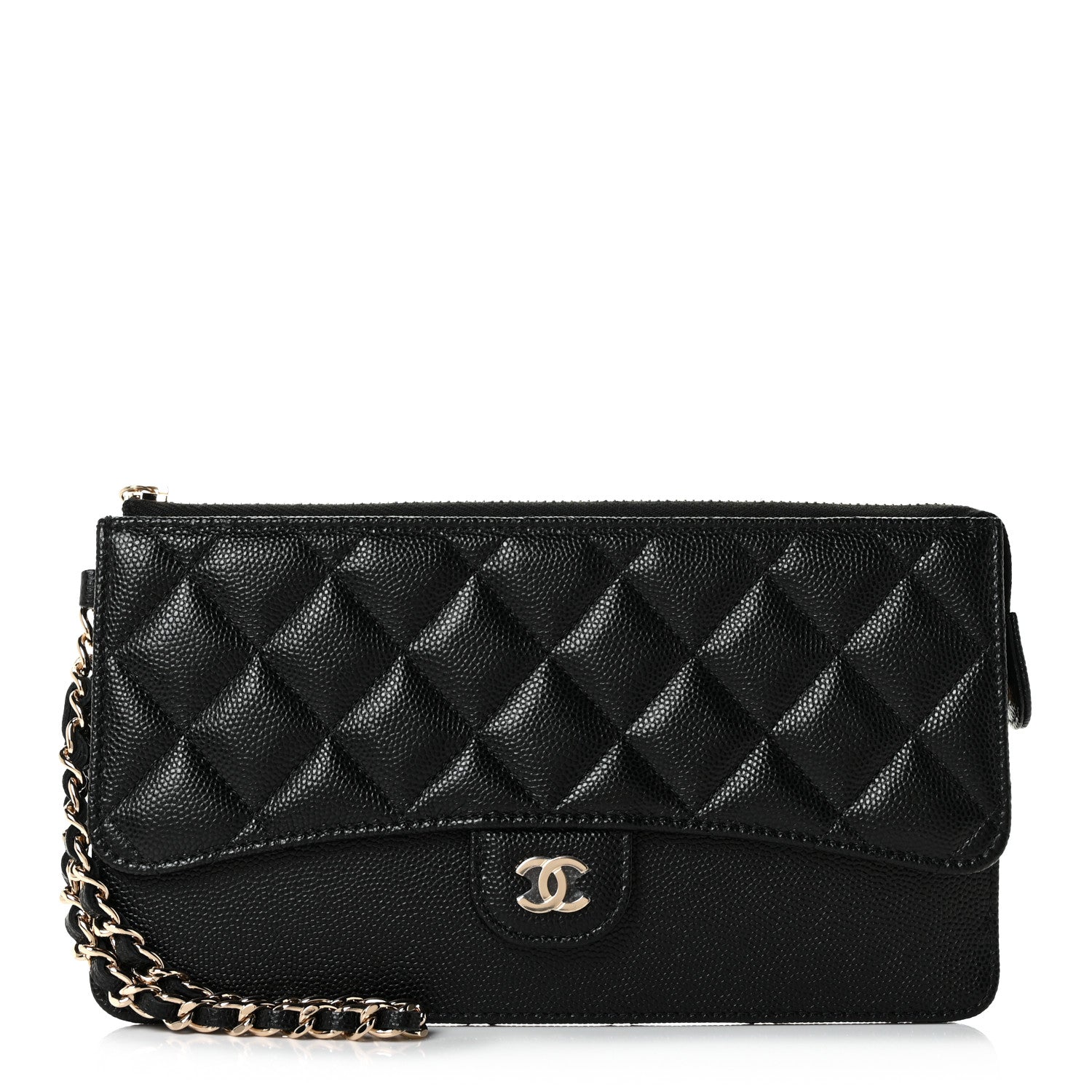 Chanel Caviar Quilted Classic Pouch With Handle Black 1 of 9