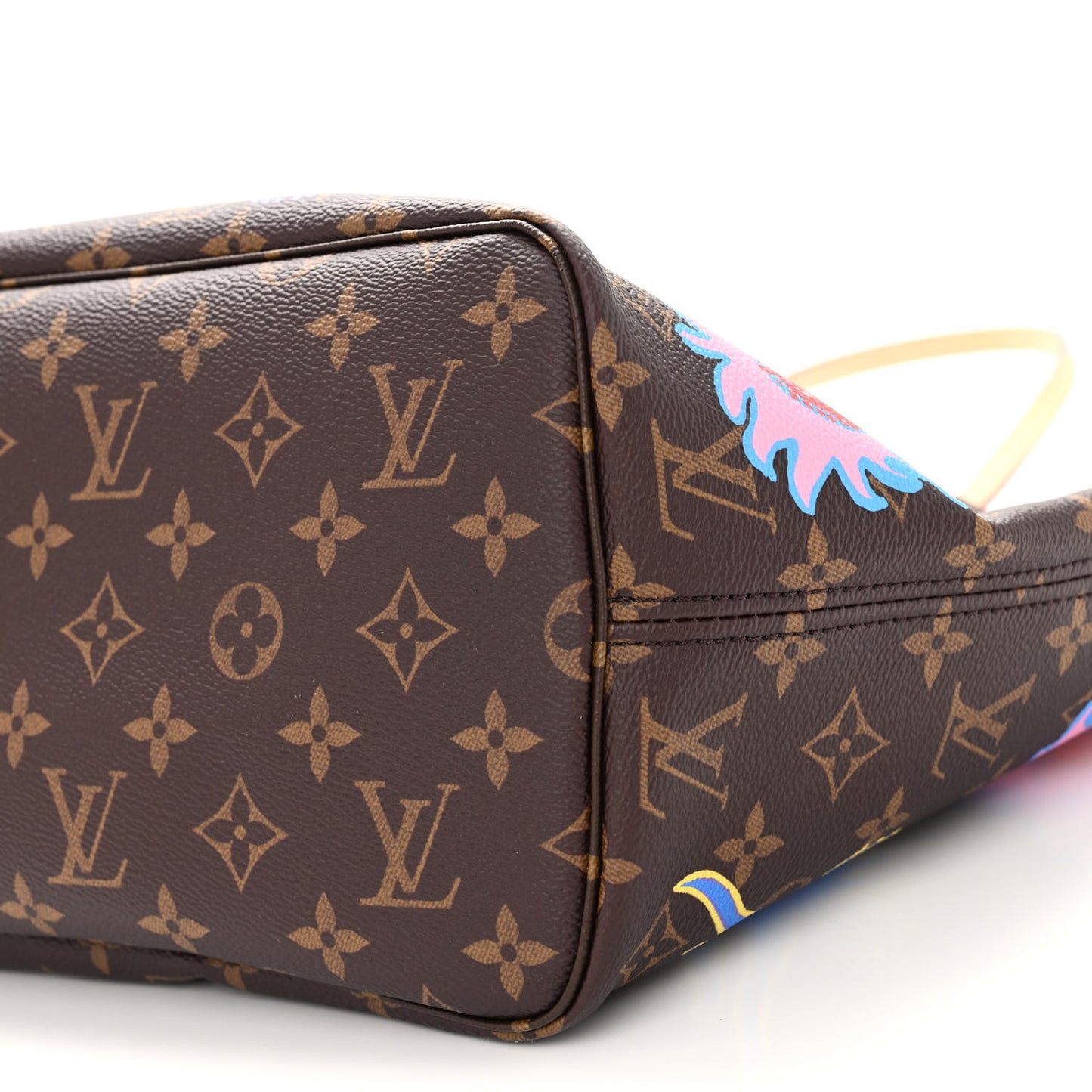 LV X YK Monogram Faces Neverfull MM