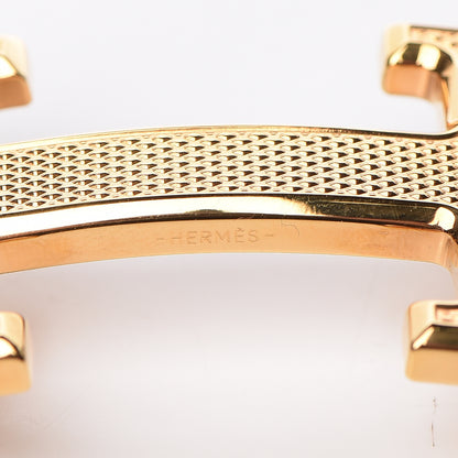Hermes Guilloche 32mm H Belt Buckle Gold 4 of 4