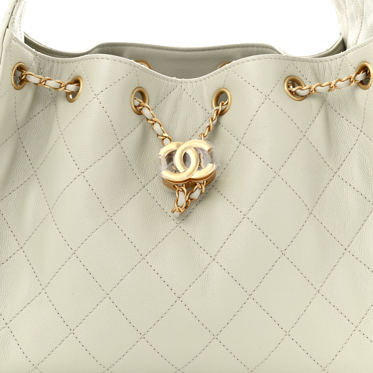 Chanel Caviar Quilted Small Chanel 25 Handbag Light Grey 8 of 10