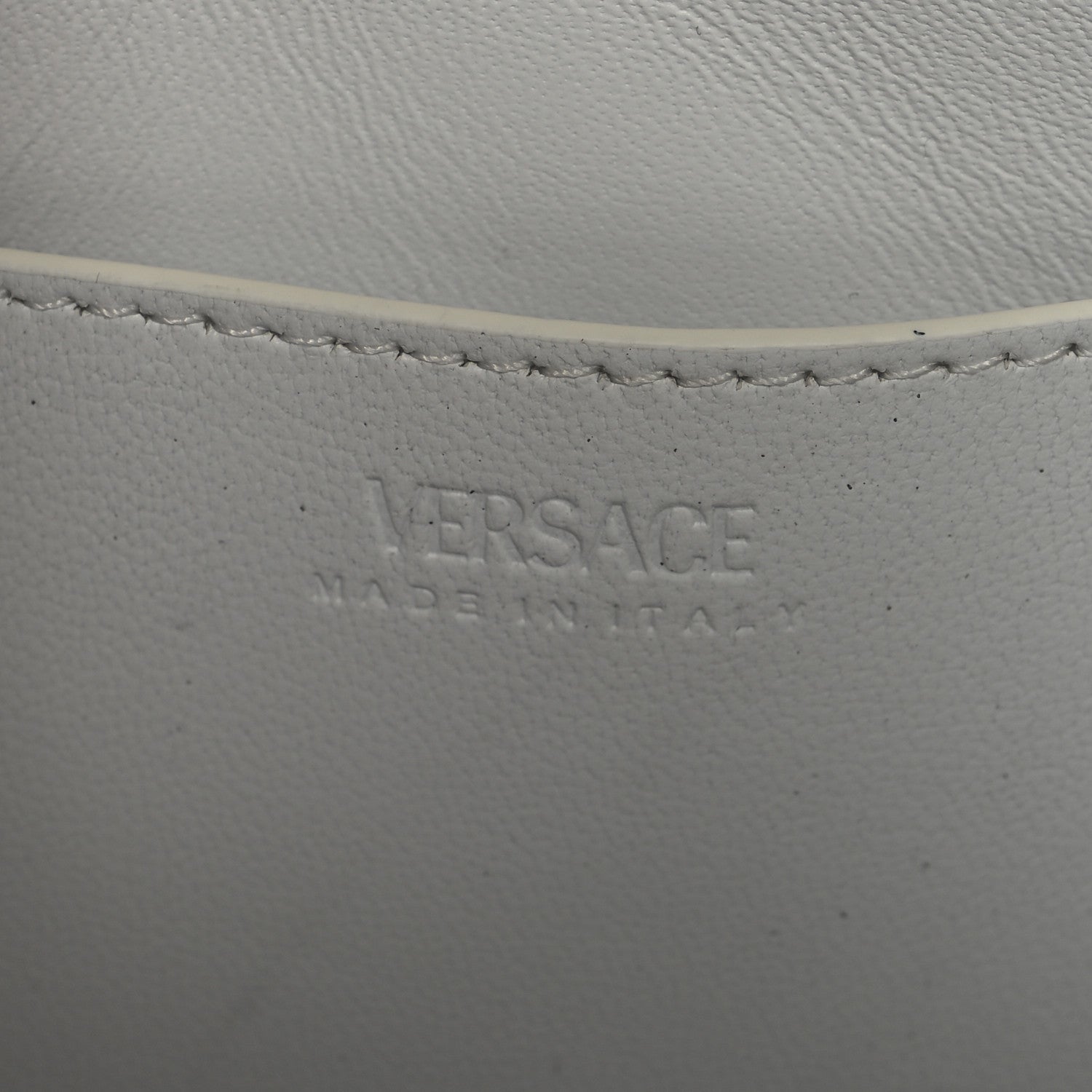 Versace Calfskin Small Greca Goddess Hobo White 6 of 10