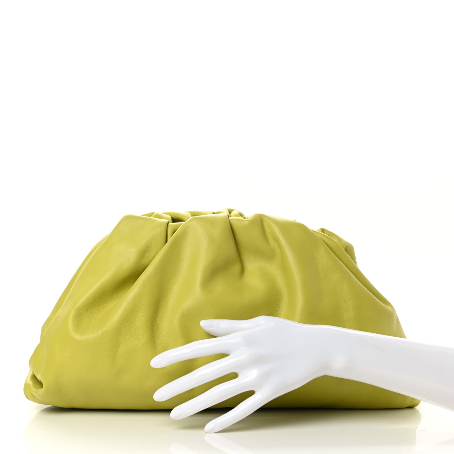 Smooth Butter Calf The Pouch Oversized Clutch Kiwi
