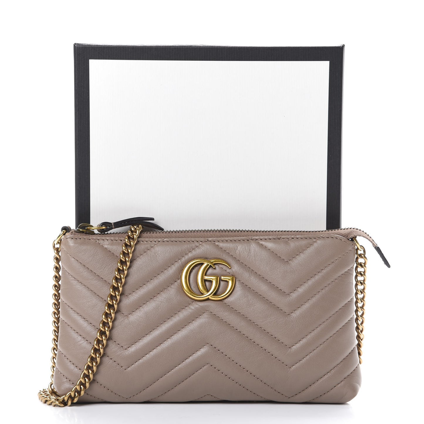 Calfskin Matelasse Mini GG Marmont Chain Bag Porcelain Rose