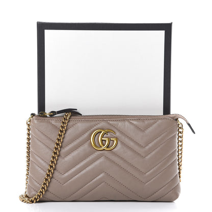 Gucci Calfskin Matelasse Mini GG Marmont Chain Bag Porcelain Rose 11 of 11