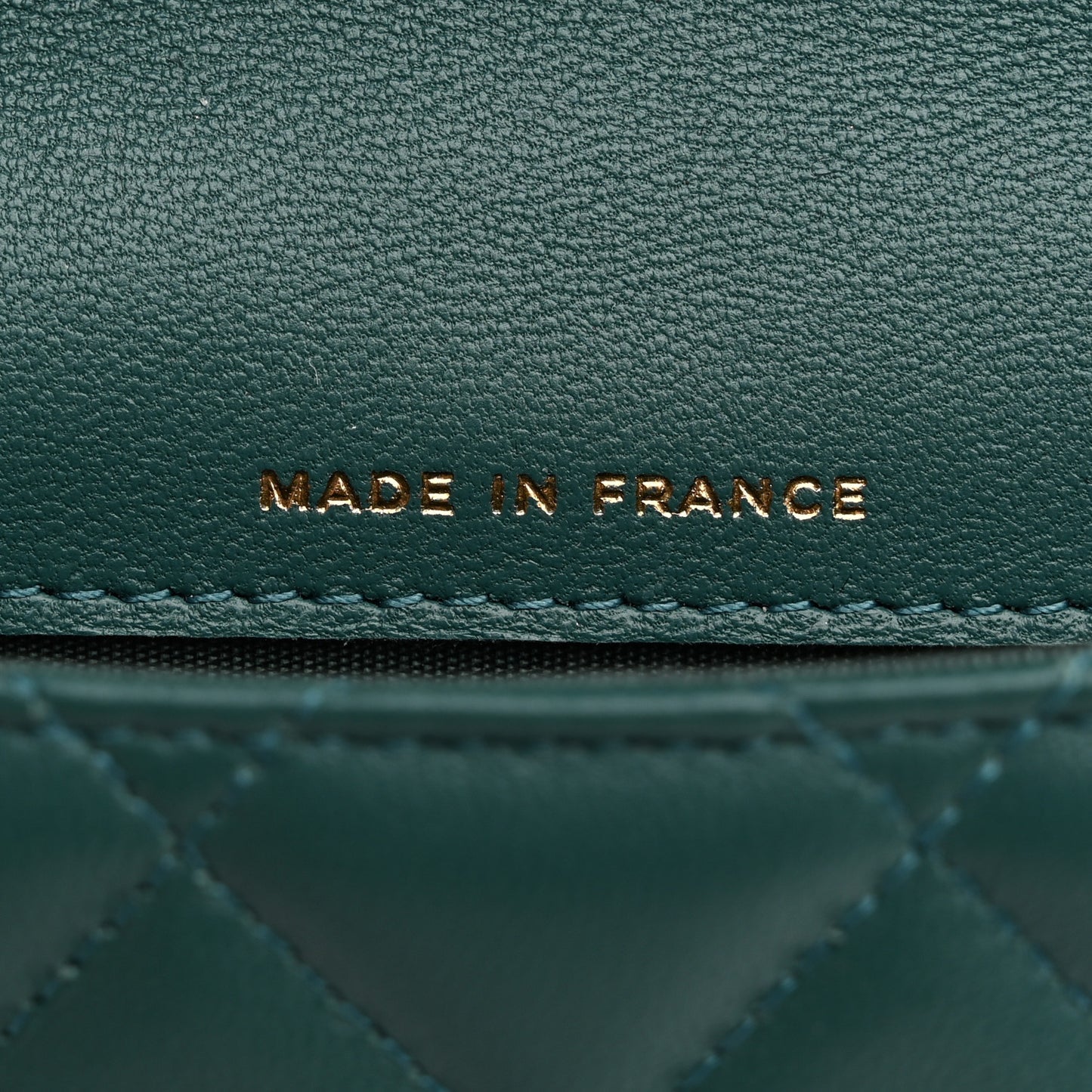 Lambskin Quilted Top Handle Flap Coin Purse With Chain Green