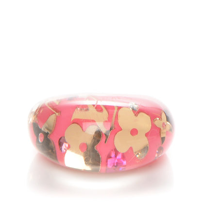 Louis Vuitton Resin Swarovski Inclusion Ring 6.5 Rose Pop 1 of 3