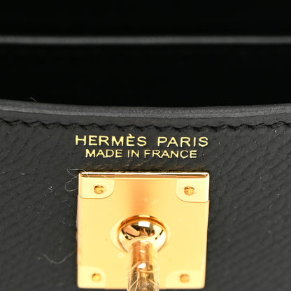 Hermes Epsom Mini Kelly Sellier 20 Black 6 of 10
