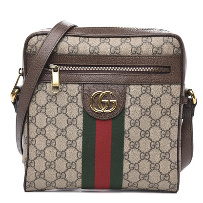 Gucci GG Supreme Monogram Web Small Ophidia Messenger Bag Brown 1 of 11