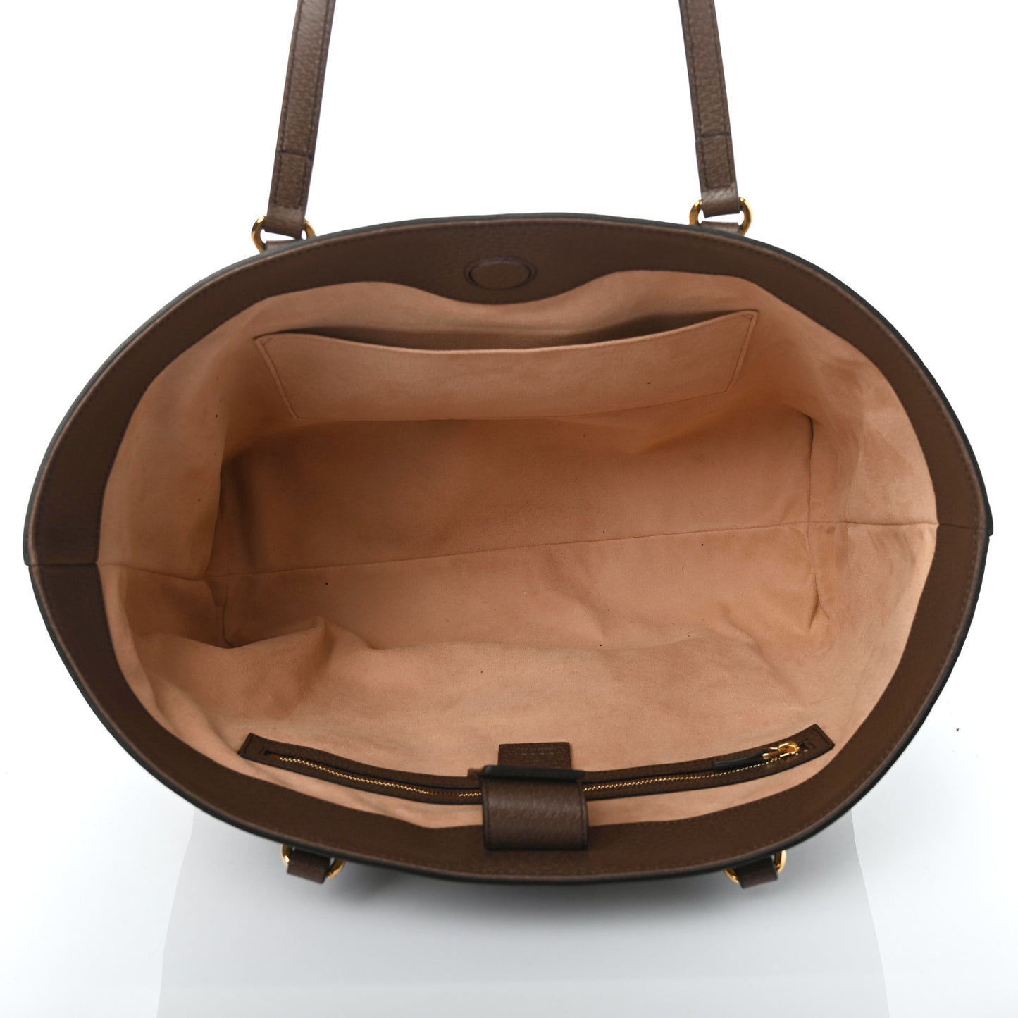 GG Supreme Monogram Medium Ophidia Shopping Tote Brown