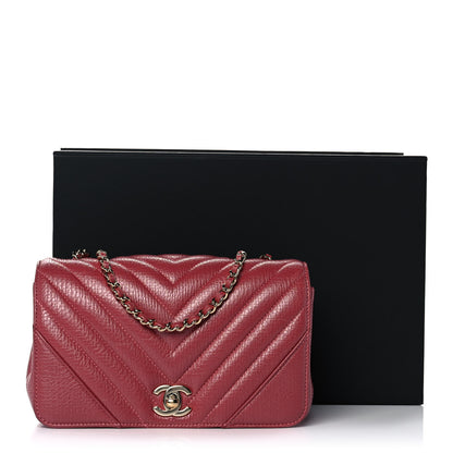 Chanel Calfskin Chevron Quilted Mini Statement Flap Pink 12 of 12