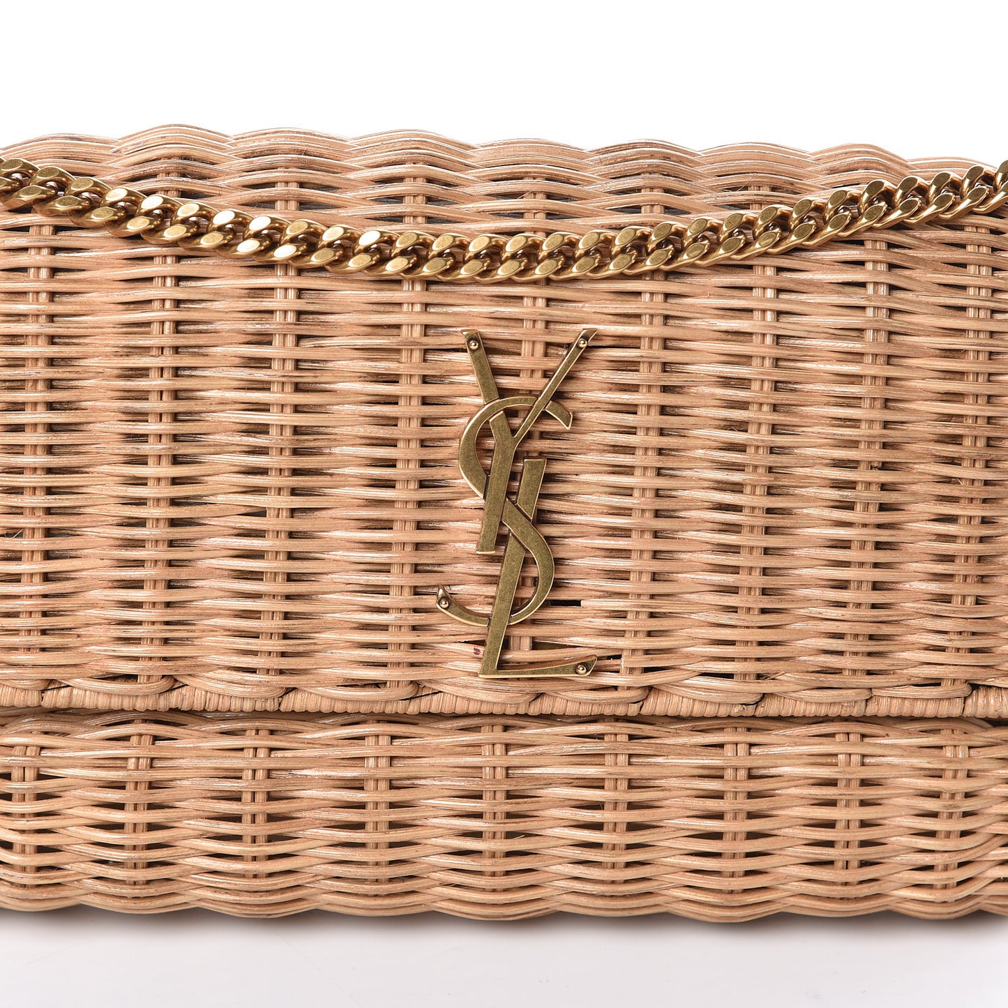 Wicker Small Monogram Kate Satchel Naturale
