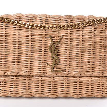 Saint Laurent Wicker Small Monogram Kate Satchel Naturale 7 of 10