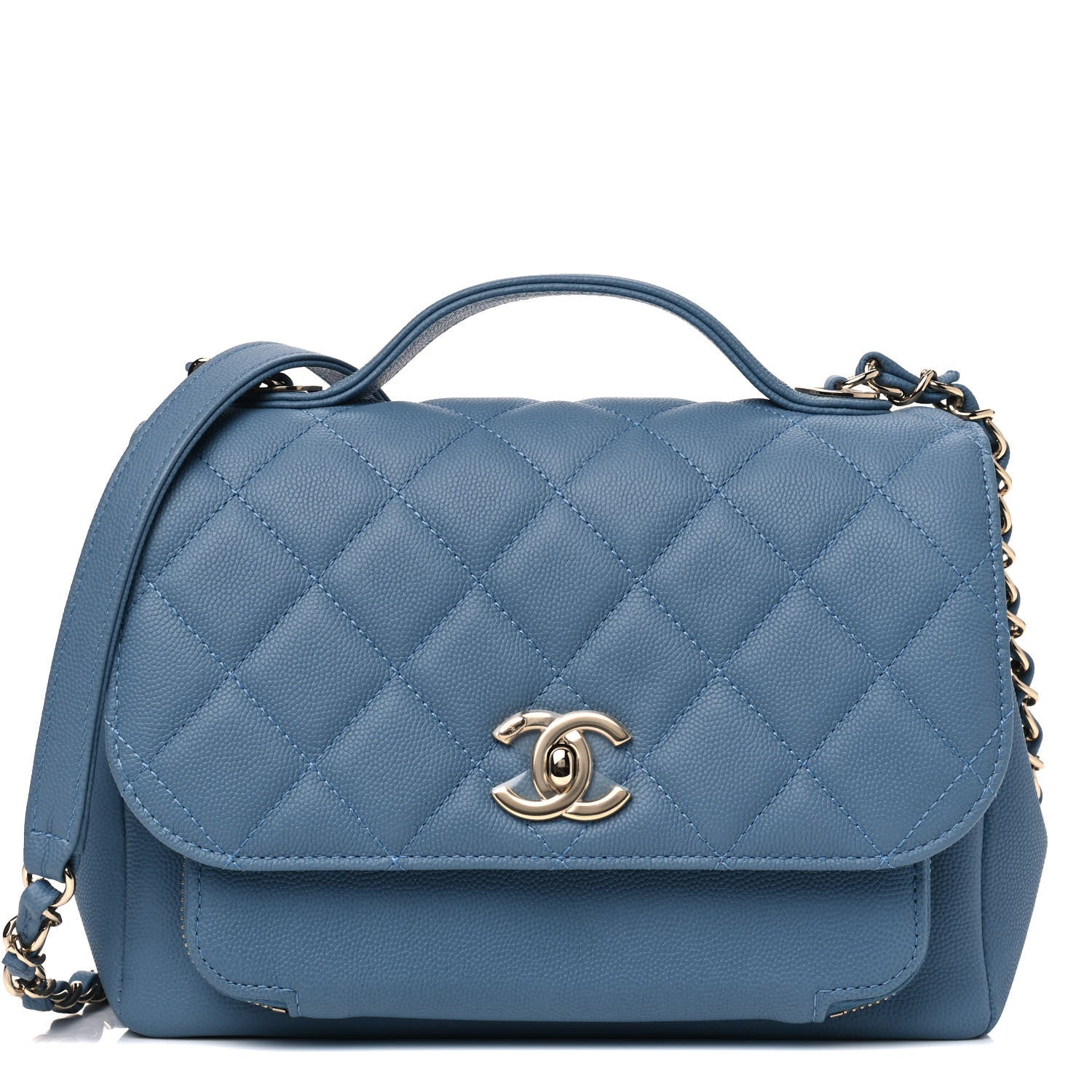 Chanel Caviar Quilted Medium Business Affinity Flap Blue 1 of 4
