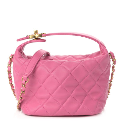 Chanel Lambskin Quilted Small Perfect Meeting Hobo Pink 1 of 10