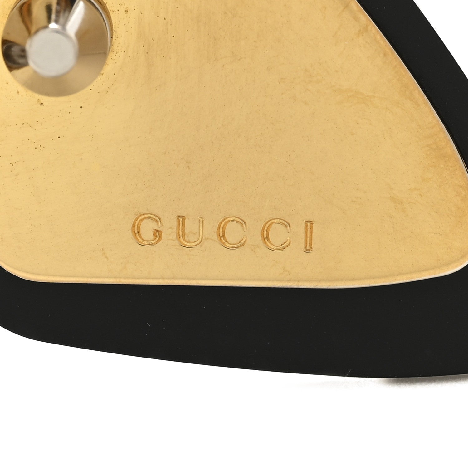 Gucci Metal Resin Butterfly Brooch Black Gold 3 of 4