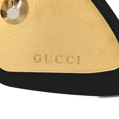 Gucci Metal Resin Butterfly Brooch Black Gold 3 of 4