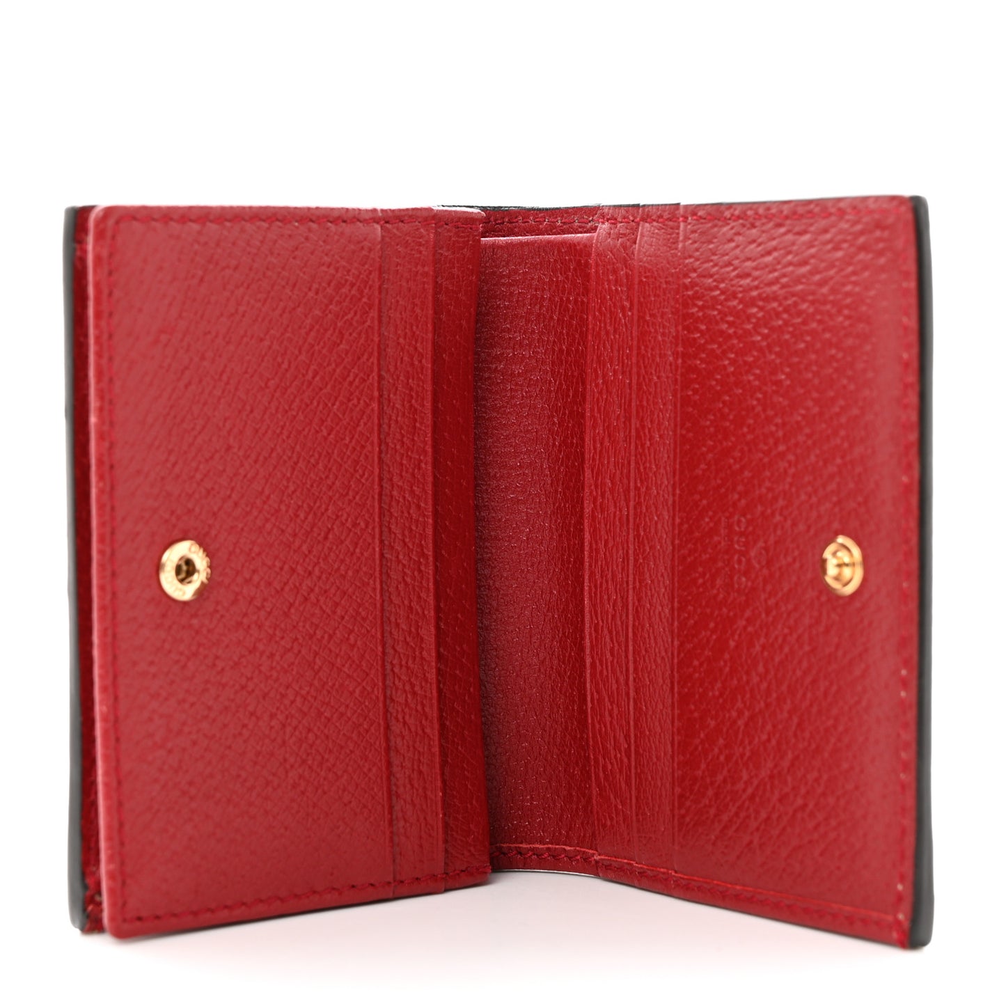 GG Supreme Monogram Tian Card Case Beige Multicolor Red
