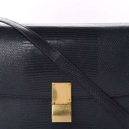 Celine Lizard Medium Classic Box Flap Bag Navy 9 of 9