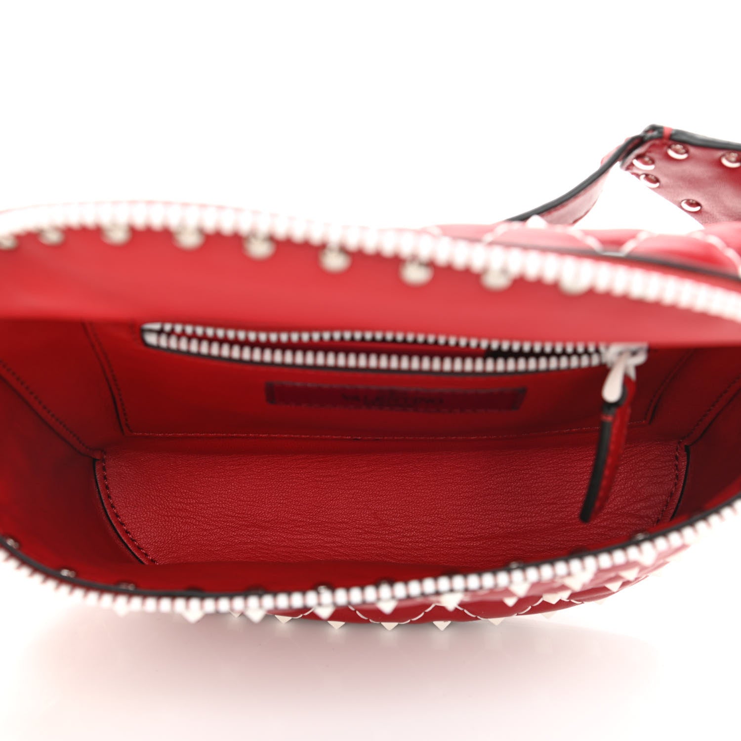 Valentino Garavani Lambskin Free Rockstud Spike Belt Bag 75 Rosso Valentino 5 of 8