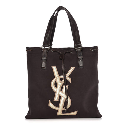Saint Laurent Canvas Kahala Tote Brown 1 of 10