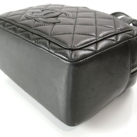 Lambskin Small Camera Case Black