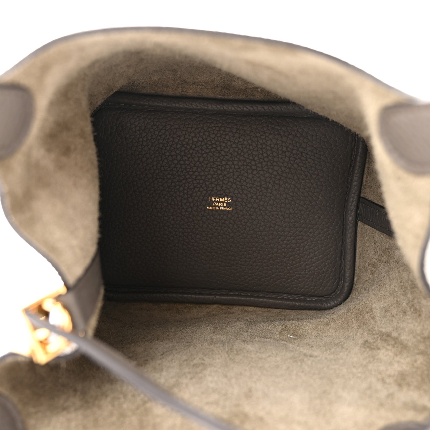 Taurillon Clemence Picotin Lock 18 PM Etain