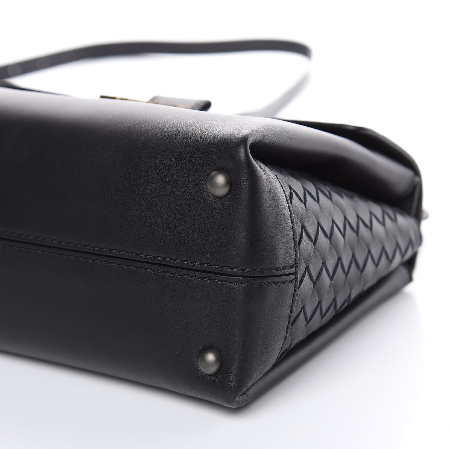 Bottega Veneta Nappa Small Piazza Bag Black 8 of 13
