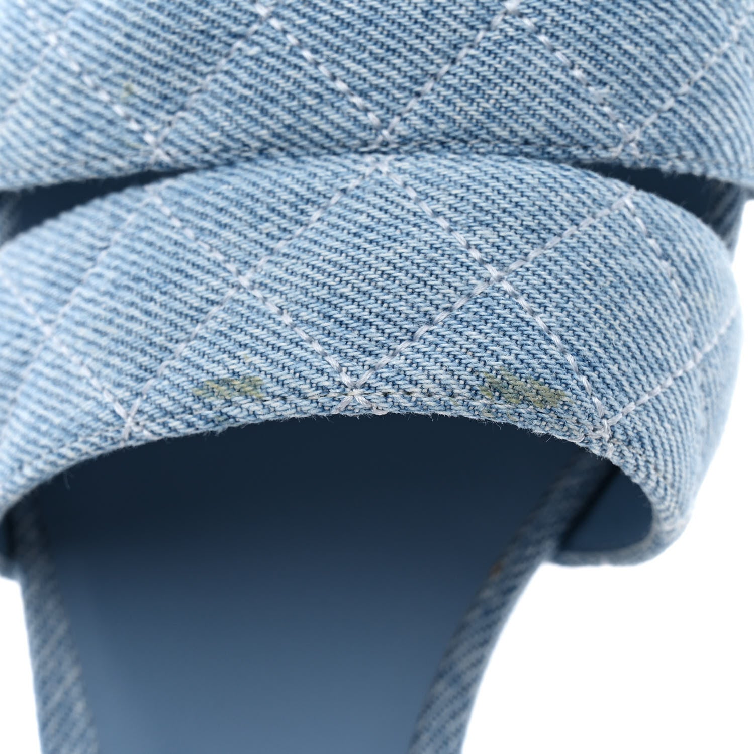 Chanel Denim Quilted Mules 38 Blue 10 of 10