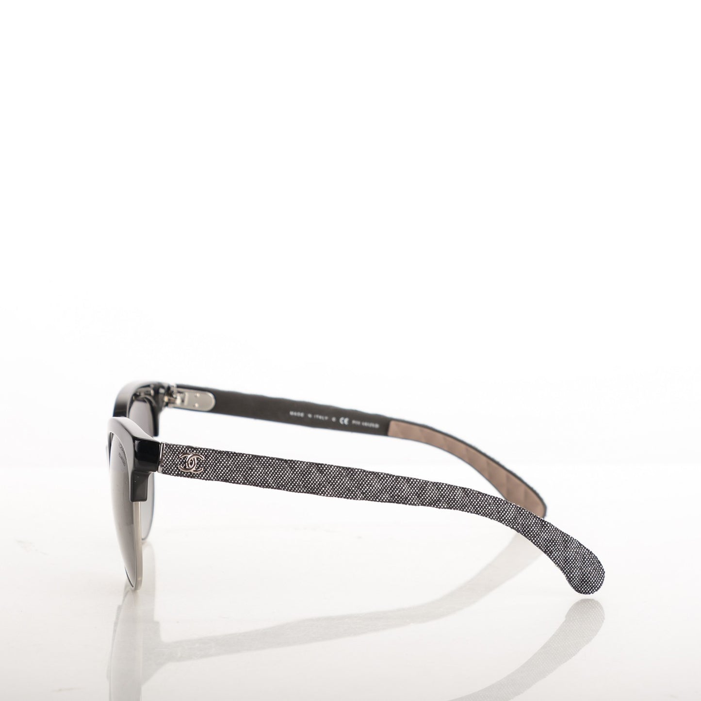 Denim Quilted Pantos Spring Polarized Sunglasses 5342 Black