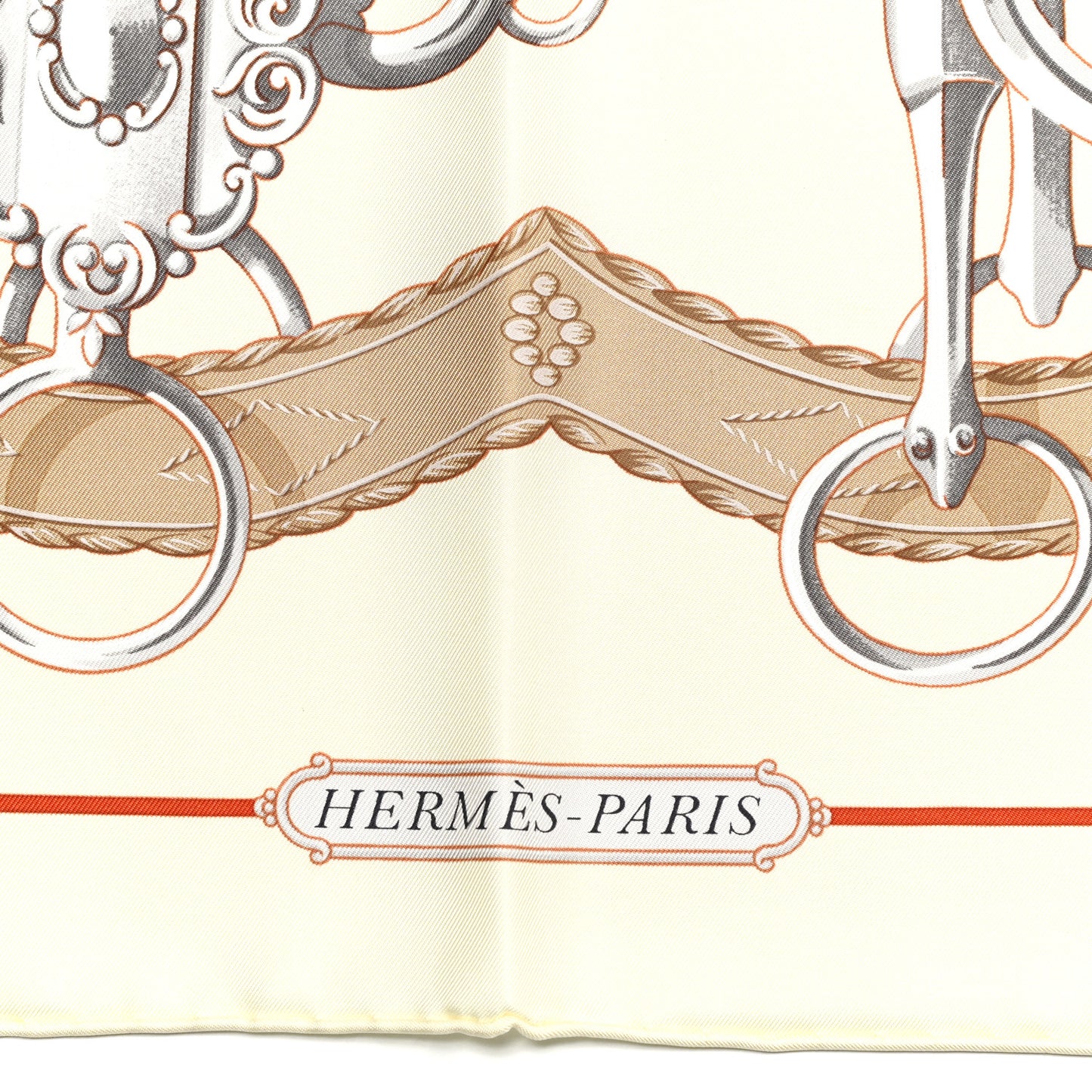Silk Lift Profile Scarf 90 Creme Beige Gris
