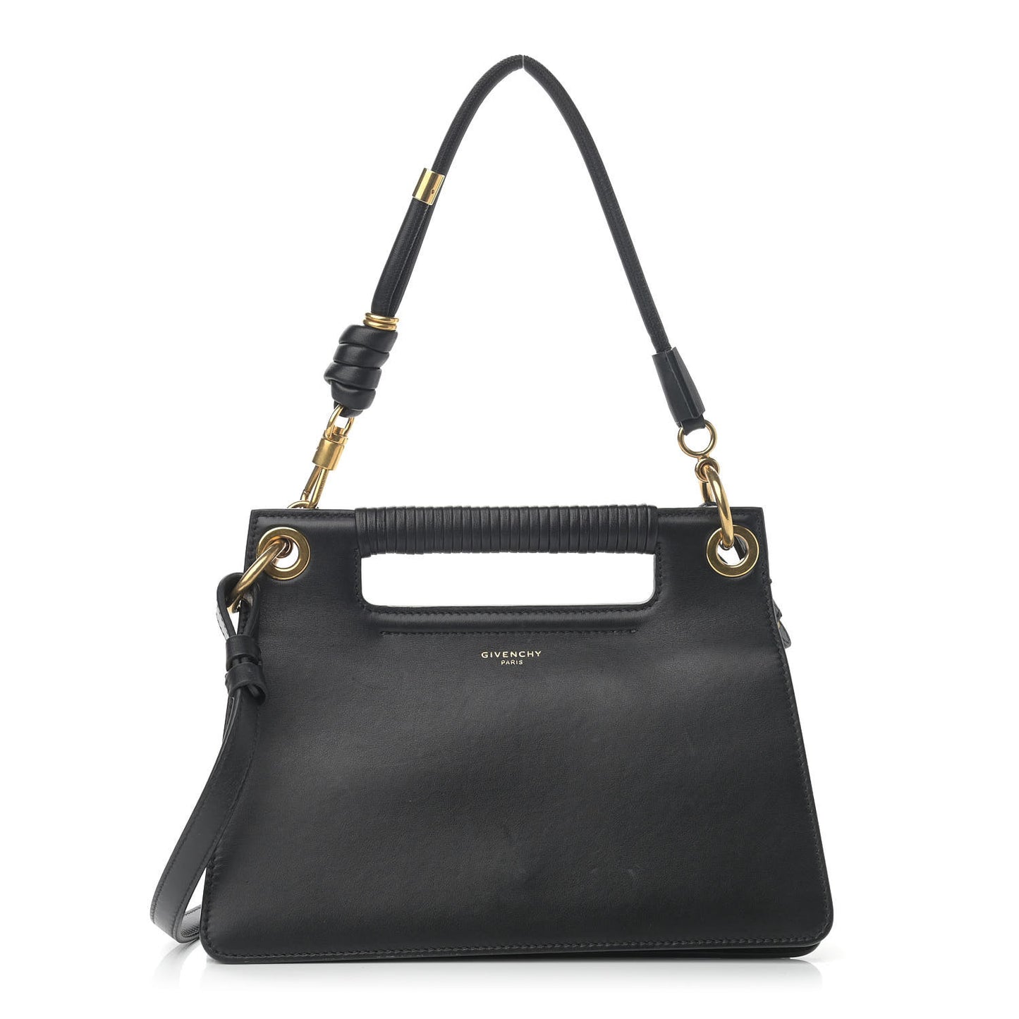 Calfskin Small Whip Top Handle Crossbody Black