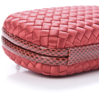 Bottega Veneta Satin Ayers Intrecciato Chain Knot Clutch Boucher 7 of 8
