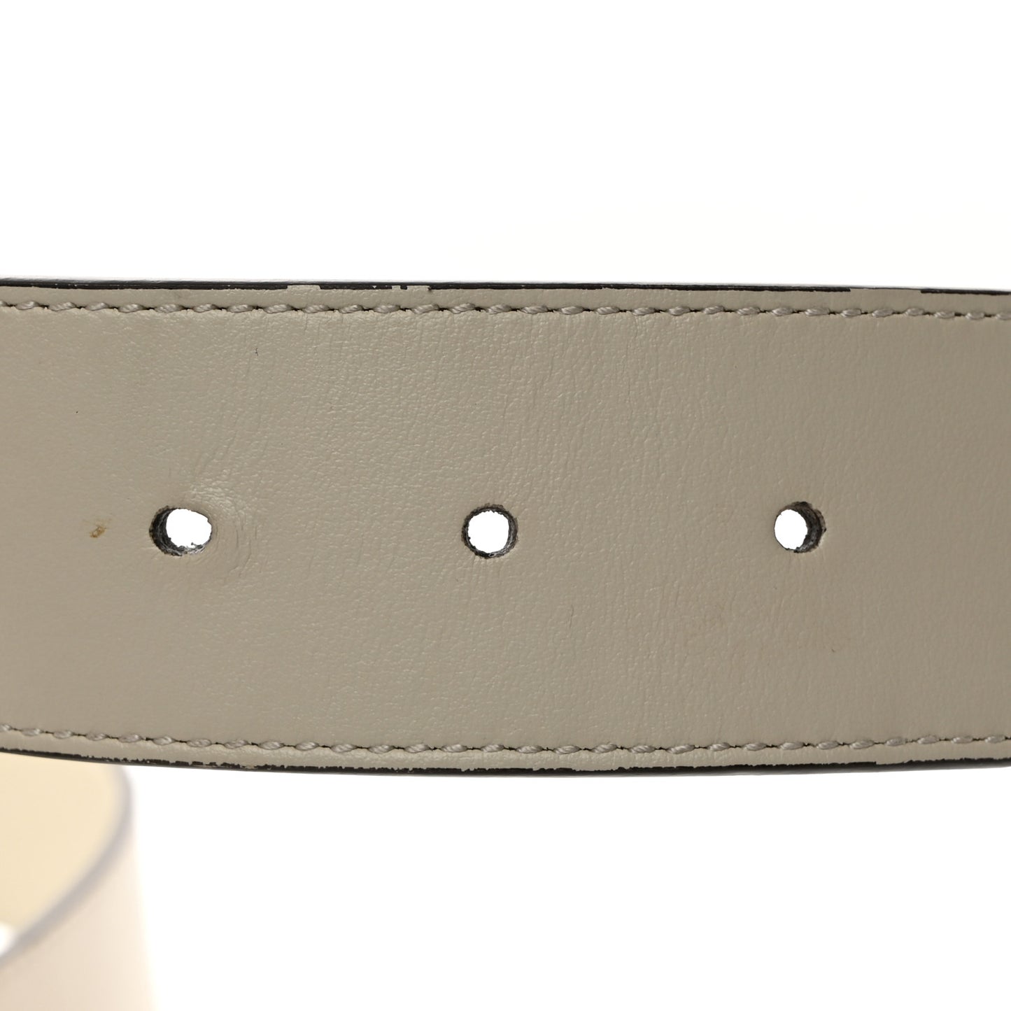 Plutone Calfskin Palladium Double G 40mm Belt 100 40 Mystic White