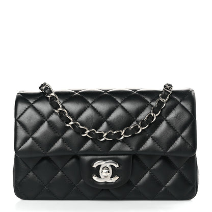Chanel Lambskin Quilted Mini Rectangular Flap Black 1 of 9