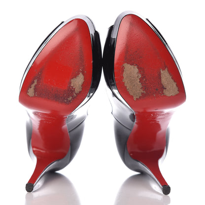 Christian Louboutin Patent Lady Peep 150 Pumps 38.5 Black 7 of 17