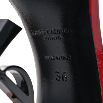 Saint Laurent Patent Calfskin Opyum 110 Sandals 36 Red 6 of 7