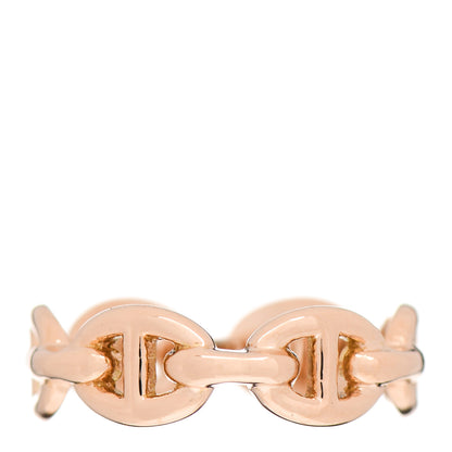 Hermes 18K Rose Gold PM Chaine D'Ancre Enchainee Ring 51 5.75 1 of 5