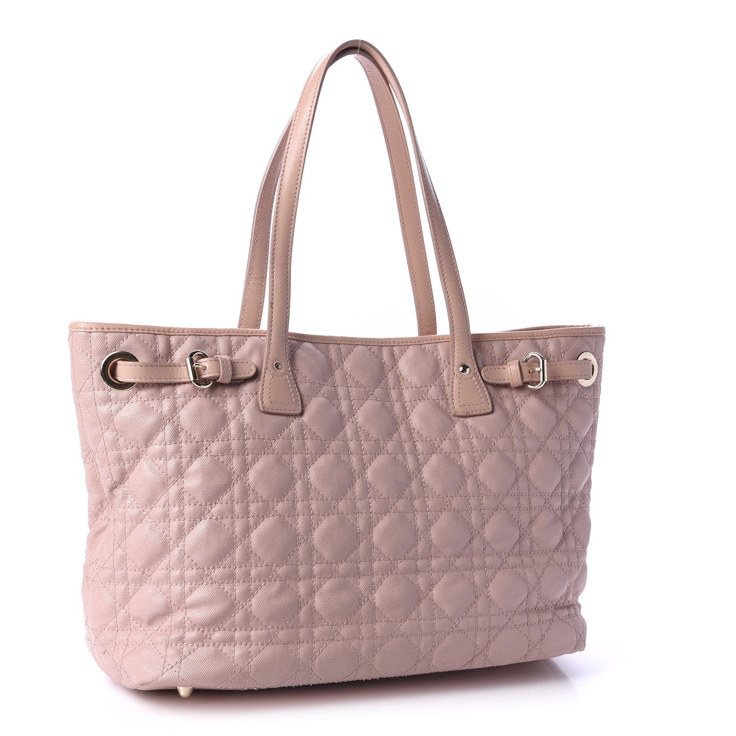 Christian Dior Coated Canvas Cannage Medium Panarea Tote Rosato 3 of 10
