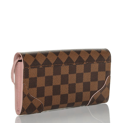Louis Vuitton Damier Ebene Caissa Wallet Rose Ballerine 3 of 6