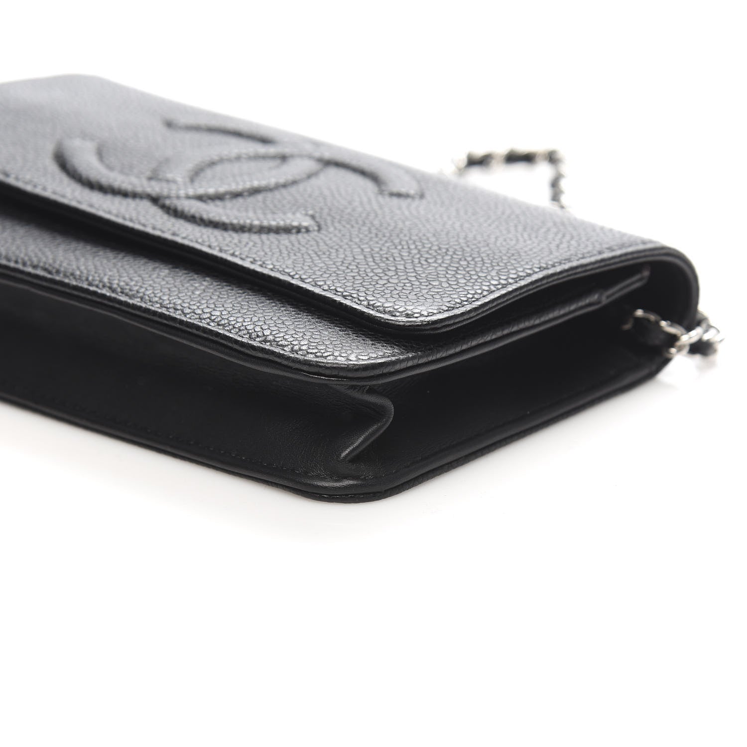 Chanel Caviar Timeless CC Wallet On Chain WOC Black 11 of 12